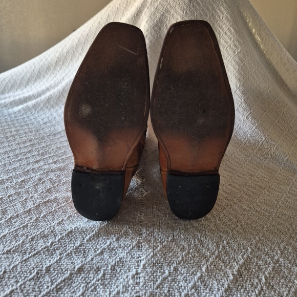 Classic Brown Caramel Leather Kids Cowboy Boots - Picture 10 of 12